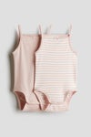 2-pack sleeveless cotton bodysuits