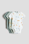 3-pack cotton envelope-neck bodysuits