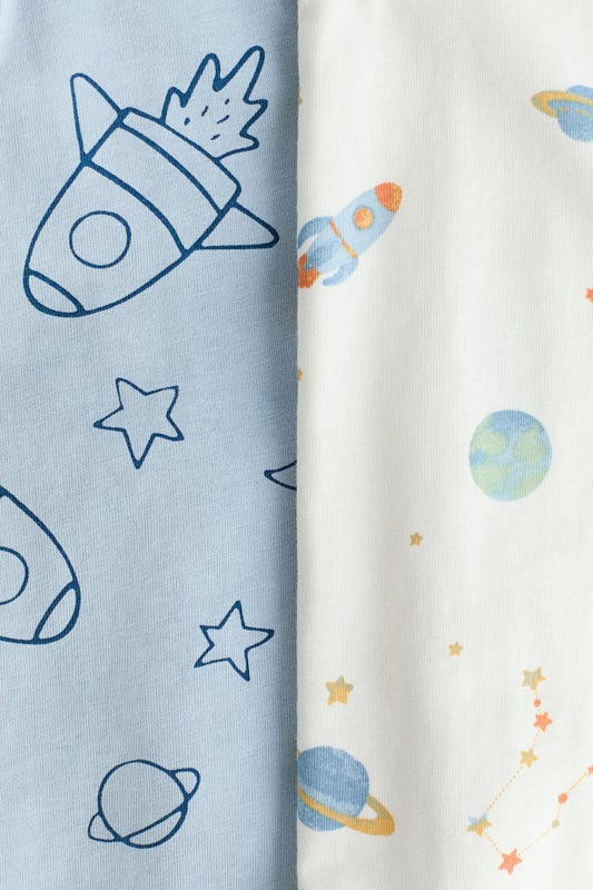 2-pack cotton sleepsuits