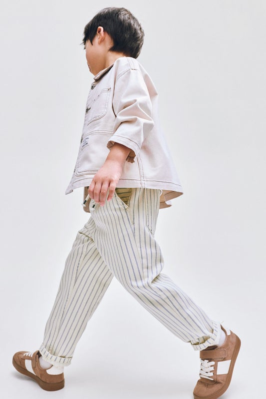 Twill pull-on trousers