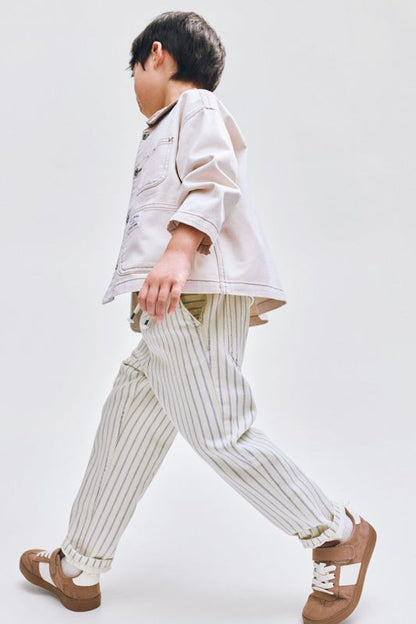 Twill pull-on trousers