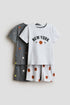 2-pack printed cotton pyjamas - Light Grey Marl Basketballs / 1.5-2 Years