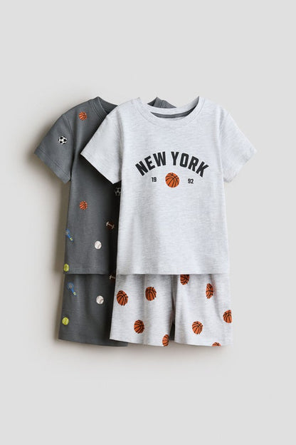 2-pack printed cotton pyjamas