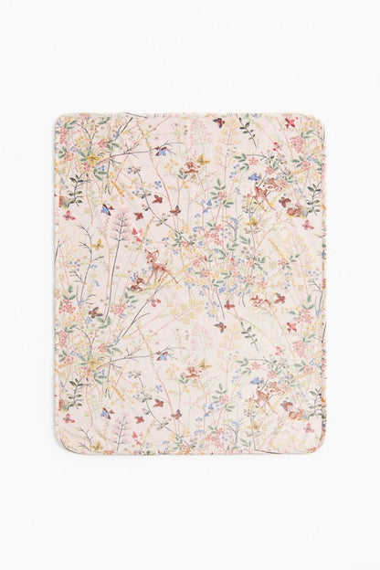 Patterned fleece baby blanket