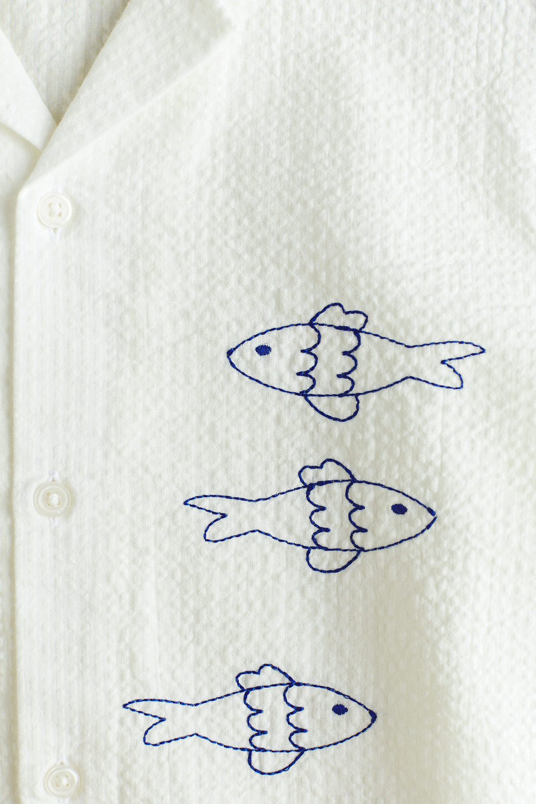 Embroidered cotton resort shirt