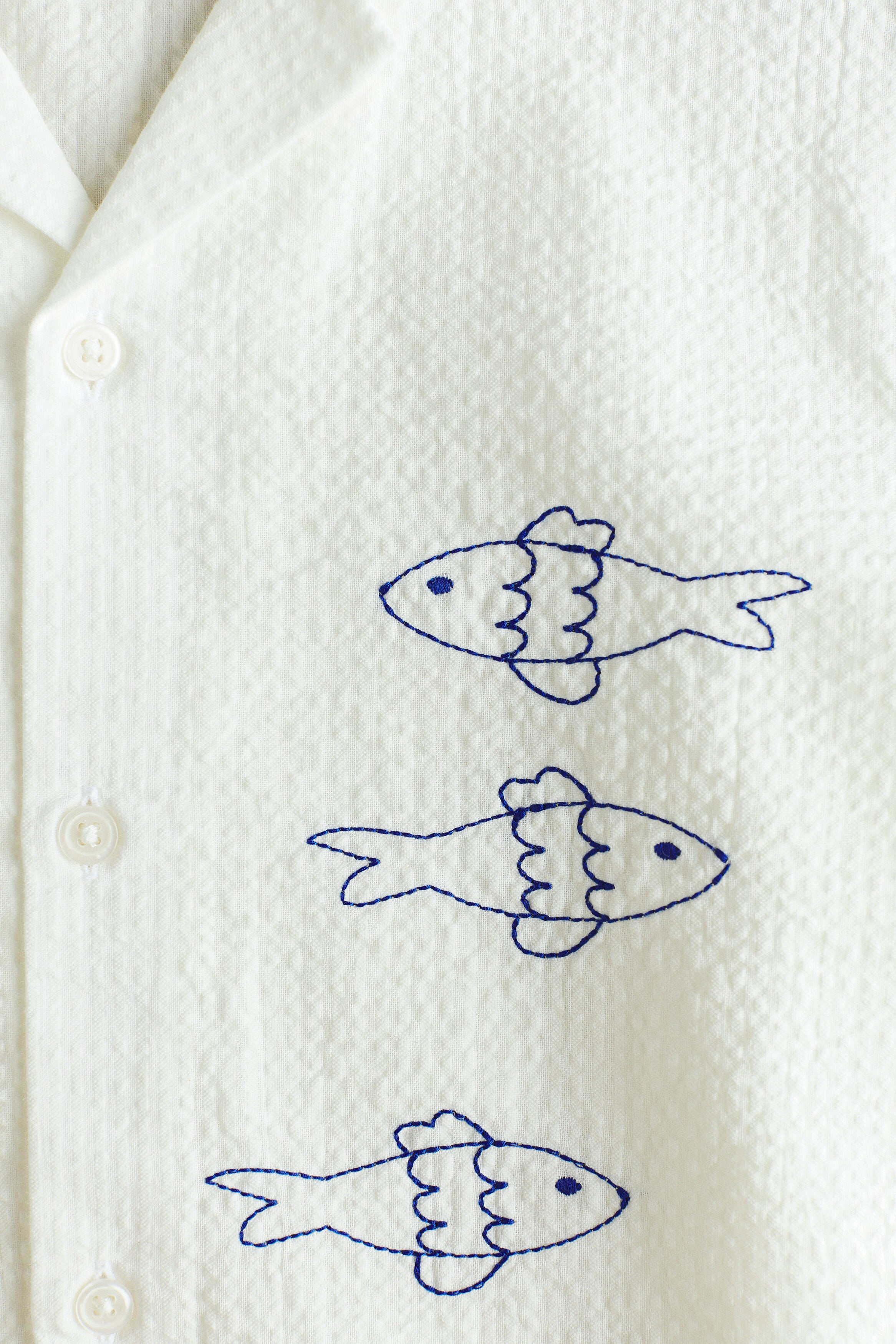 Embroidered cotton resort shirt