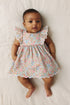 Frill-trimmed bodysuit dress - 0-1M