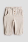 Textured jersey trousers