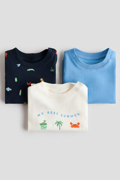 3-pack cotton T-shirts Image 2 of 2