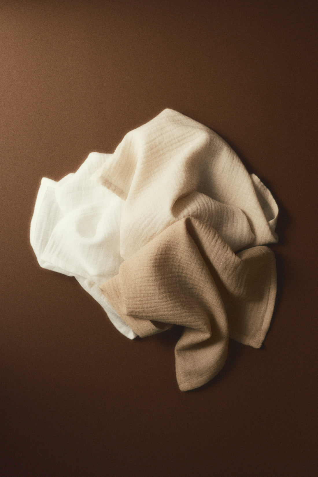 3-pack muslin comfort blankets - Beige White