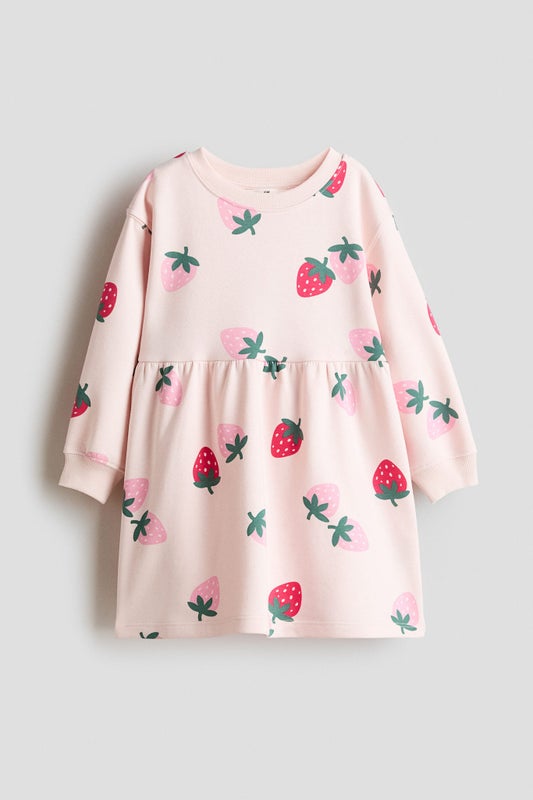 Patterned sweatshirt dress