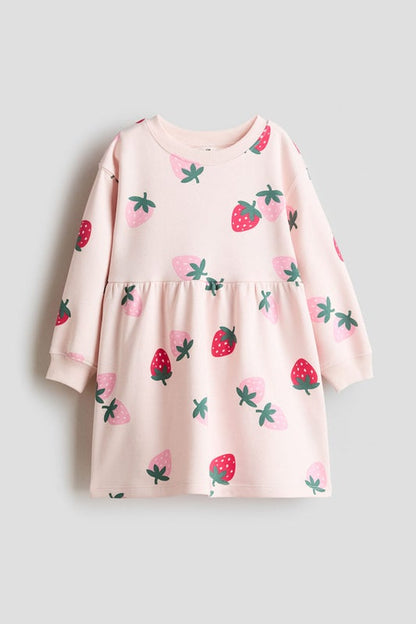 Patterned sweatshirt dress