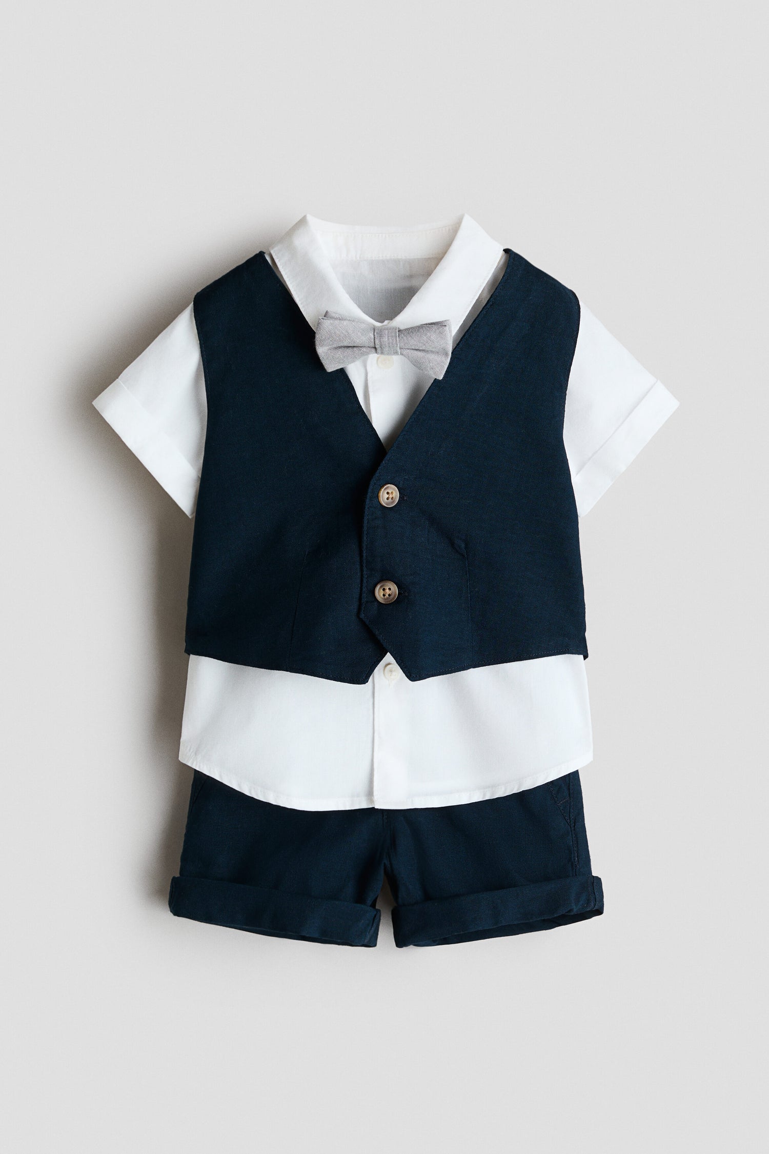 4-piece linen-blend dressy set