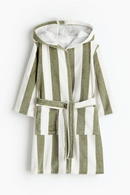 Cotton terry dressing gown