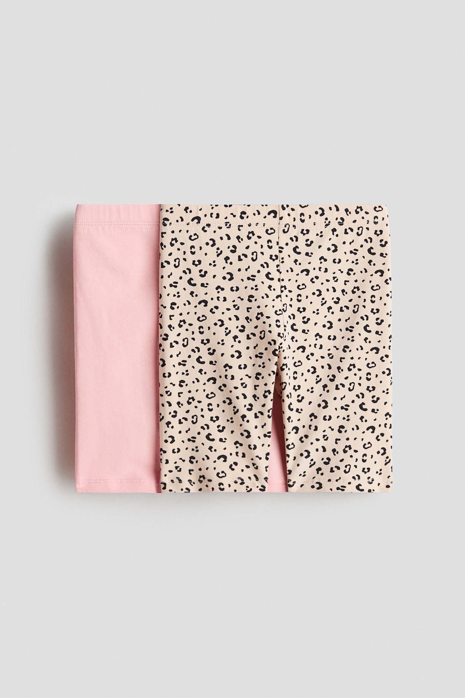 2-pack cotton cycling shorts - Light Beige Leopard Print / 1.5-2 Years