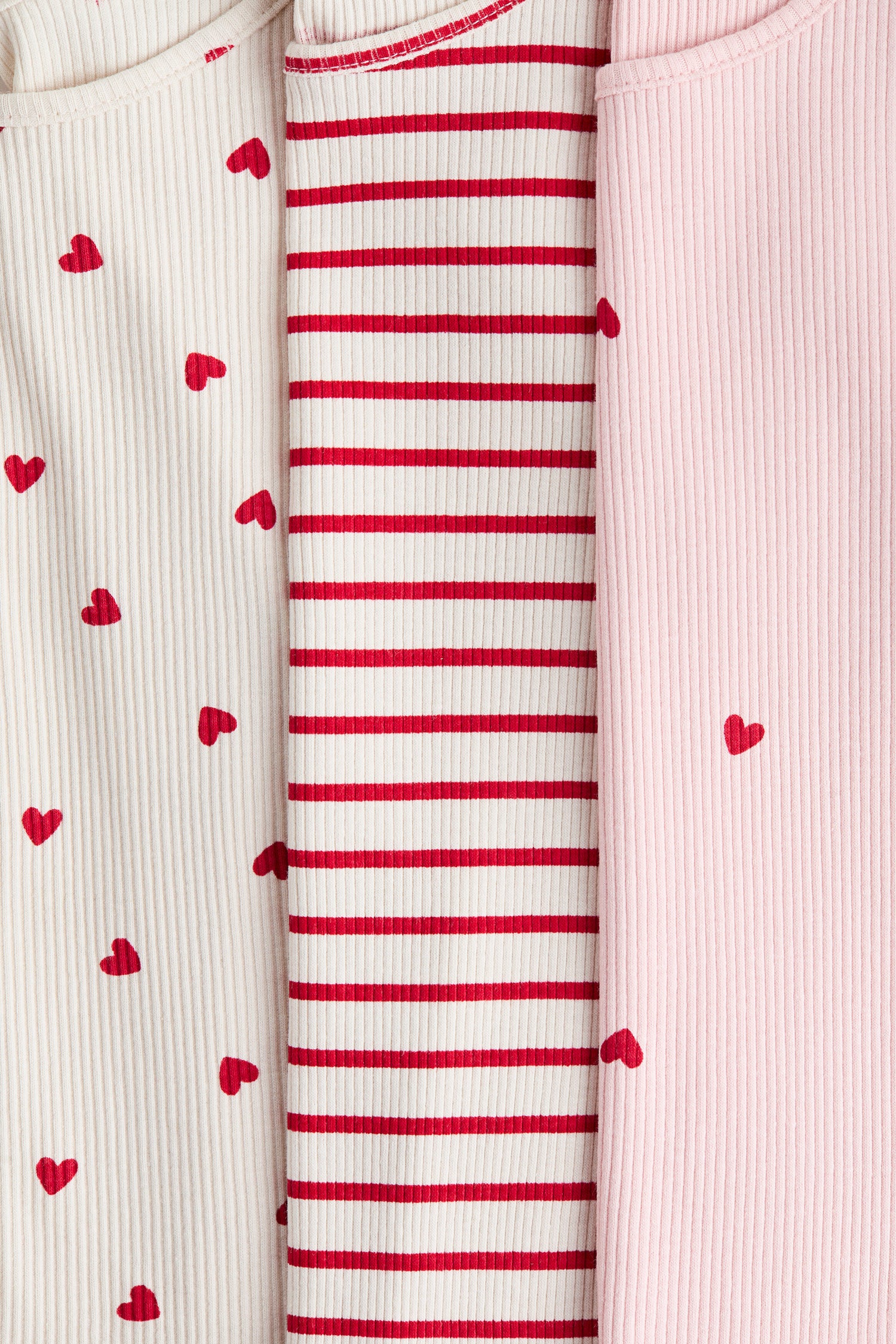 3-pack ribbed jersey tops