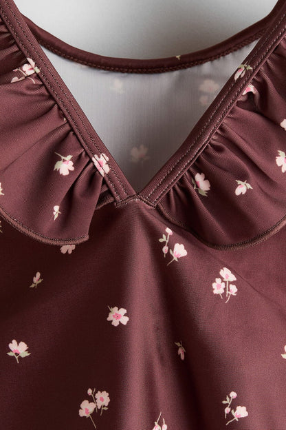 Frill-trimmed swimsuit Image 2 of 2