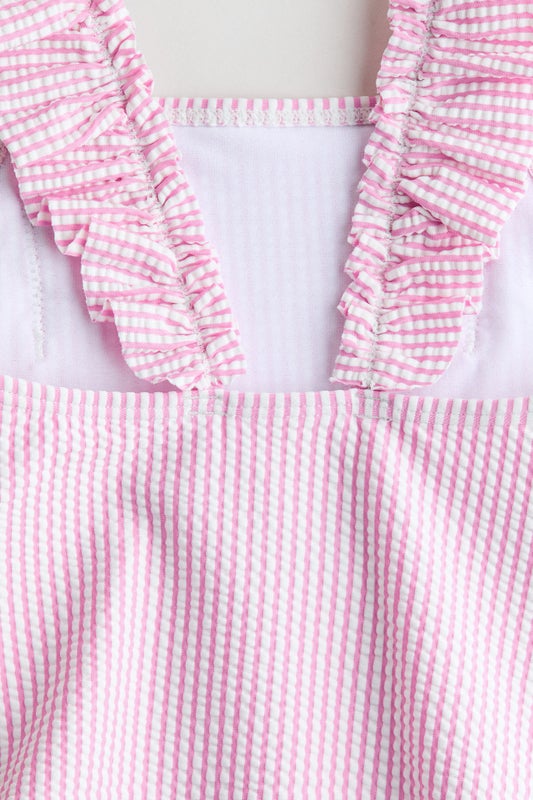 Frill-trimmed swimsuit
