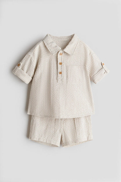 2-piece cotton seersucker set Image 1 of 3