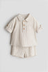 2-piece cotton seersucker set - 12M