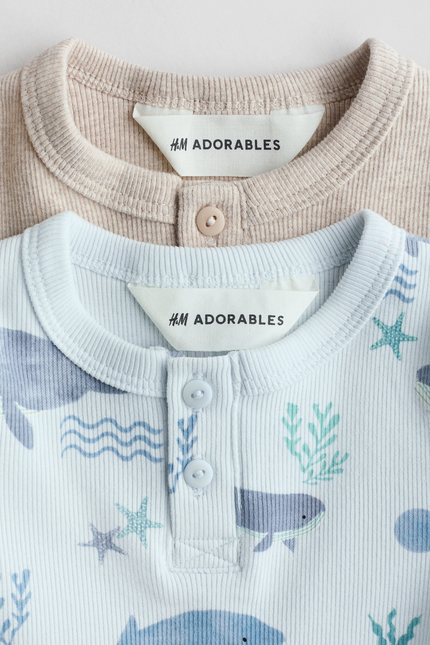 2-pack cotton Henley tops