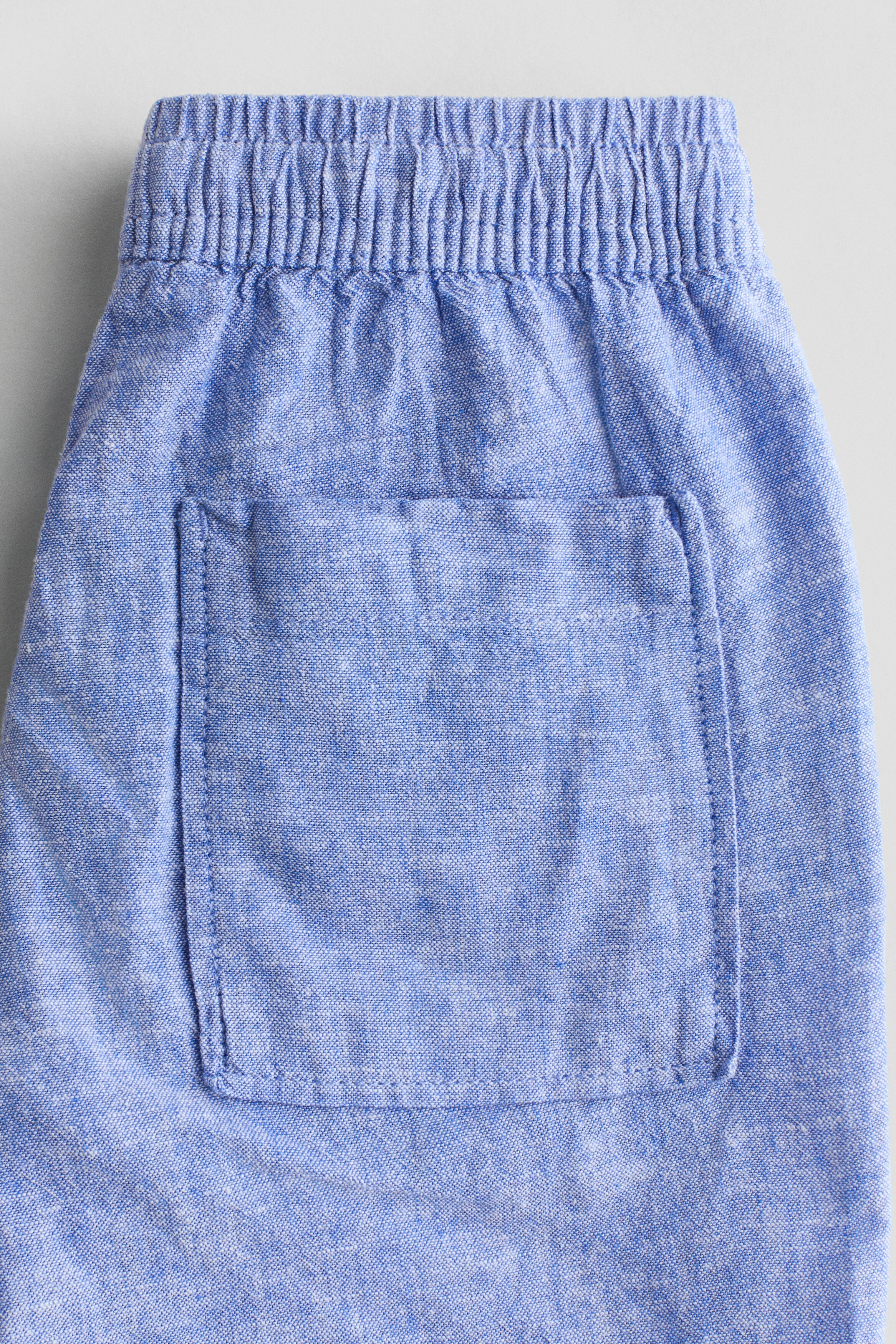 Linen-blend drawstring shorts
