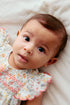 Cotton bodysuit dress - White Floral / 4-6 Months