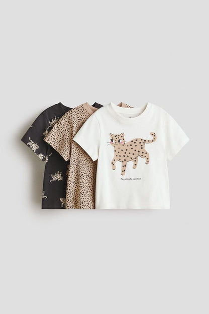 3-pack printed T-shirts