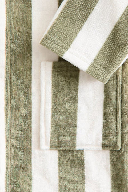 Cotton terry dressing gown