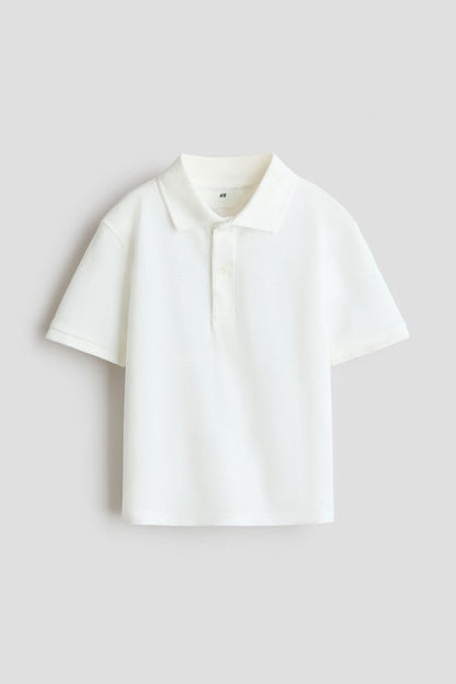 Embroidered-motif piqué polo shirt