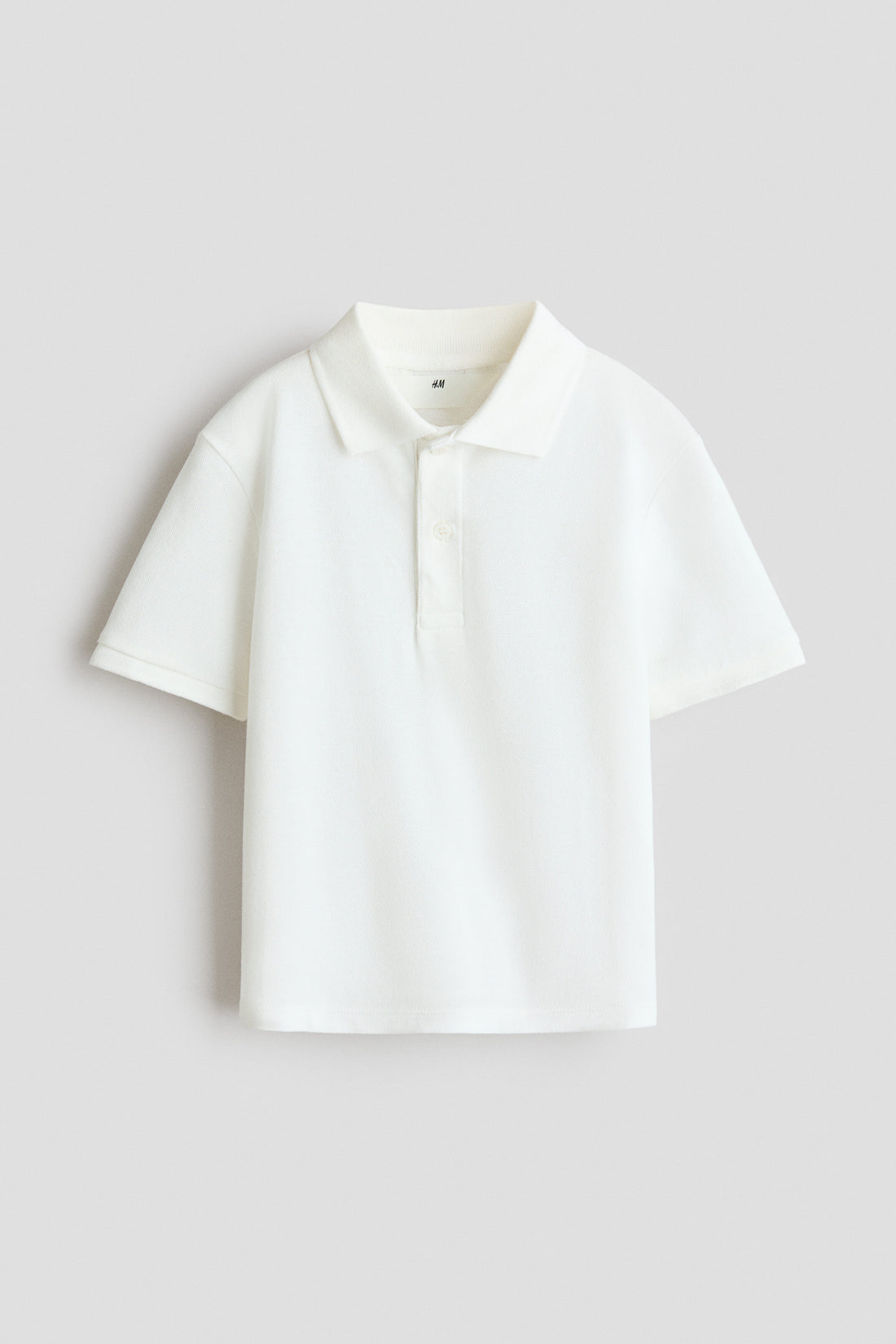 Embroidered-motif piqué polo shirt - White / 1.5-2 Years