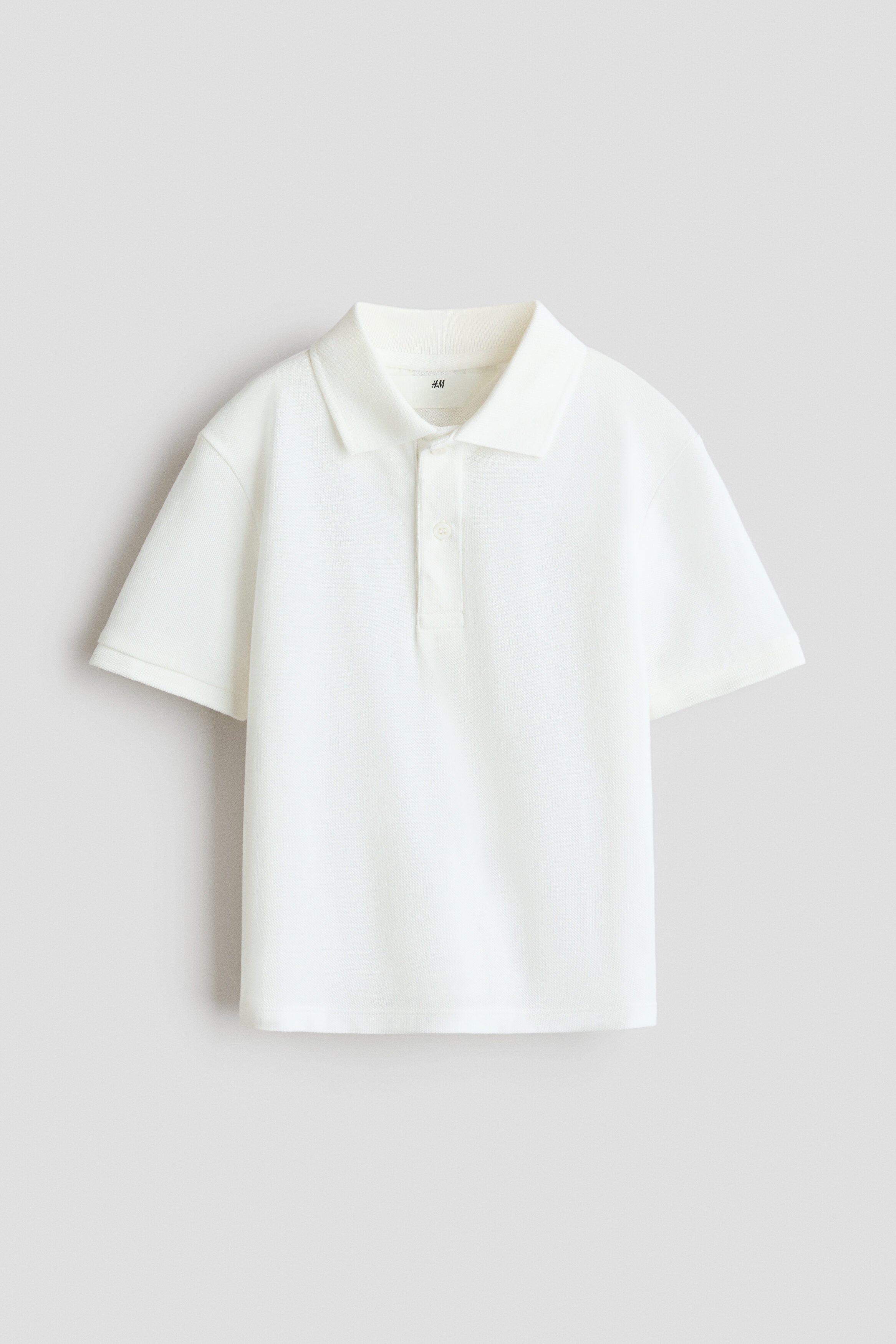 Embroidered-motif piqué polo shirt - White / 1.5-2 Years