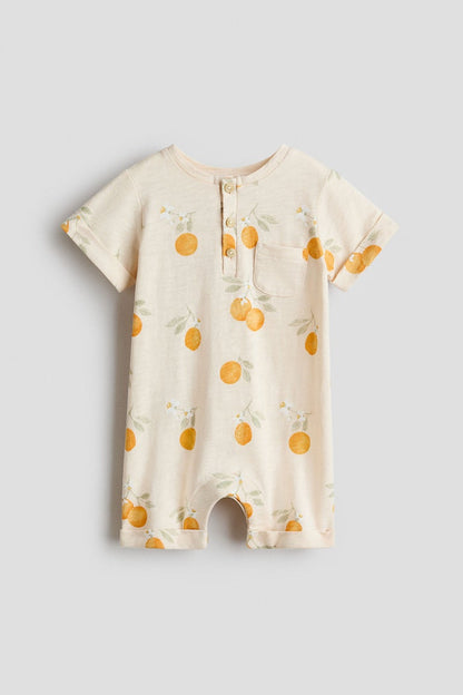 Printed cotton romper suit Image 1 of 2