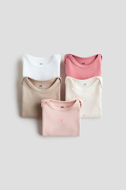 5-pack cotton bodysuits