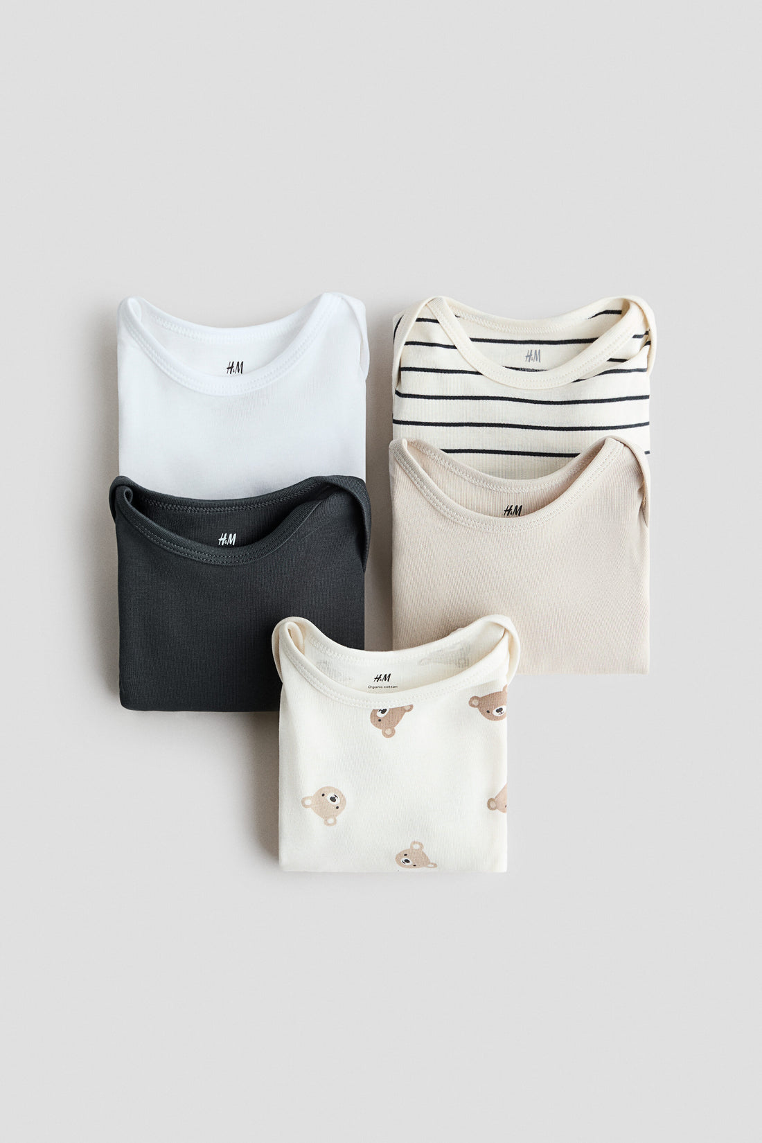 5-pack long-sleeved bodysuits