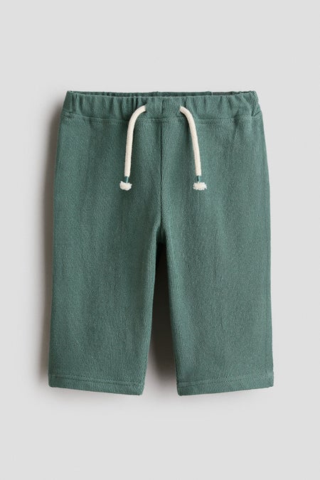 Textured jersey trousers