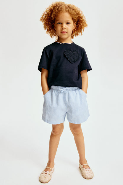 Linen-blend shorts