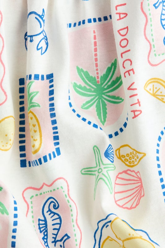 Patterned cotton dress