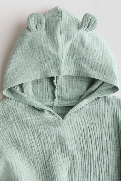 Cotton muslin poncho towel
