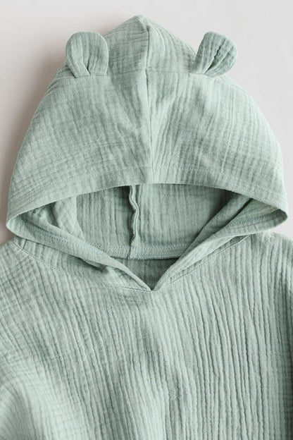 Cotton muslin poncho towel