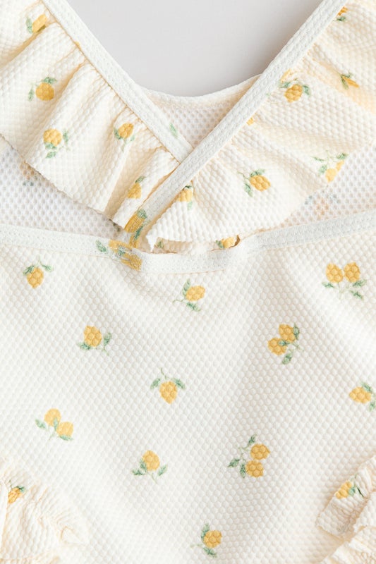 Flounce-trimmed swimsuit