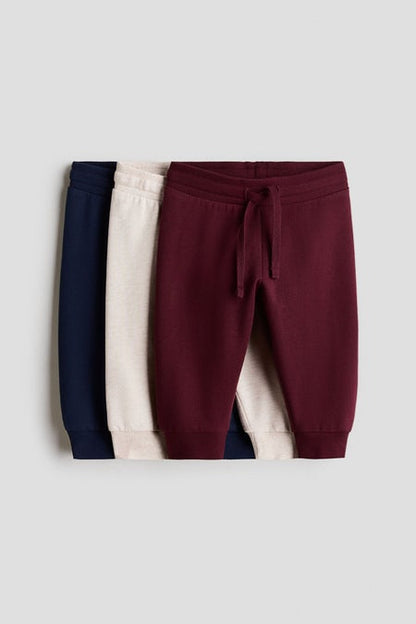 3-pack cotton joggers