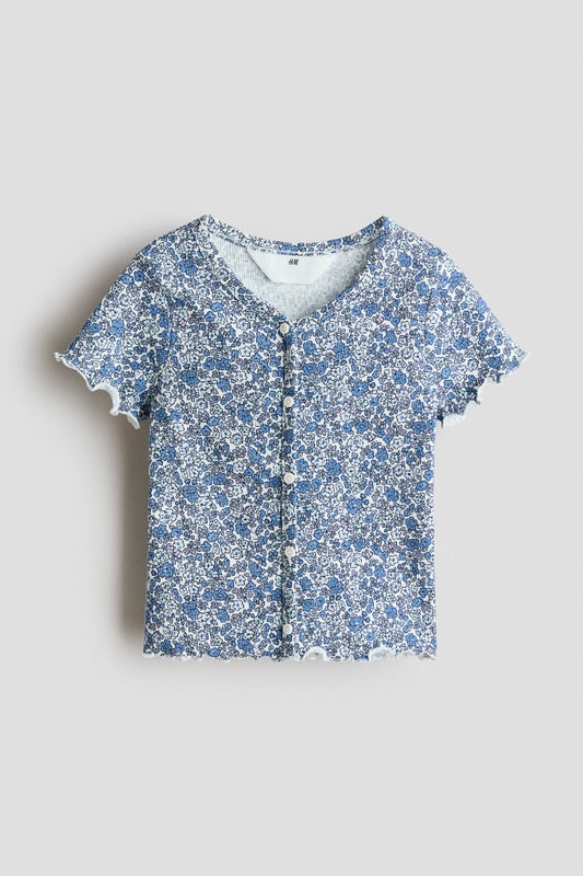 Button-detail ribbed top
