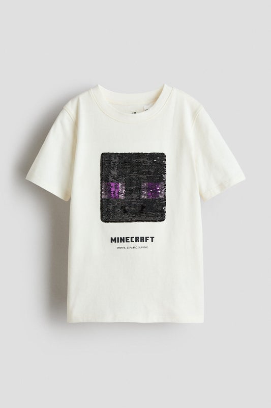 Reversible sequin T-shirt