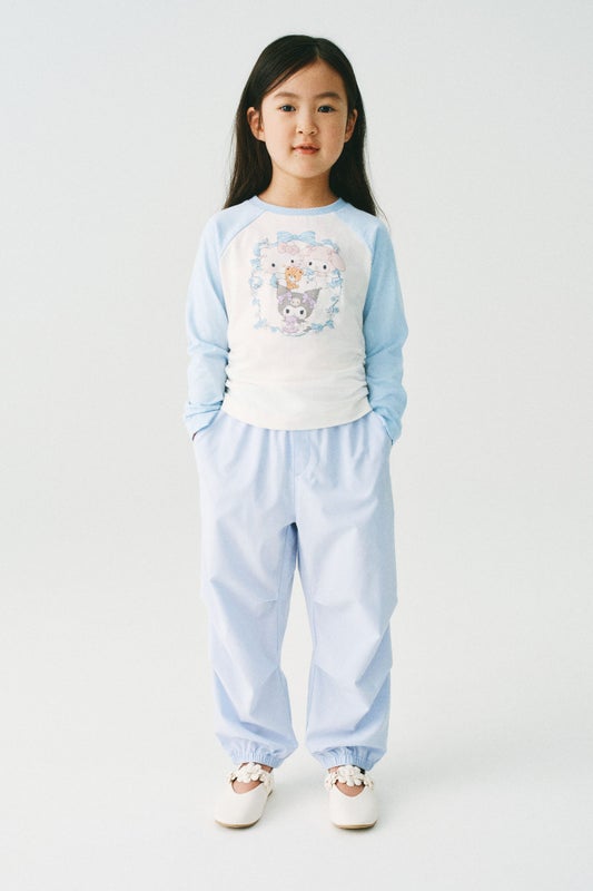 Long-sleeved printed top