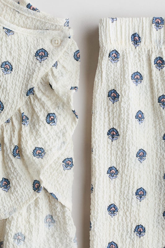 2-piece crinkled jersey set