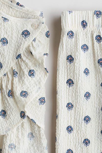 2-piece crinkled jersey set