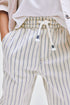 Twill pull-on trousers - Cream Striped / 2-3 Years
