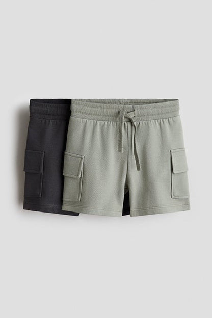 2-pack cargo sweatshirt shorts