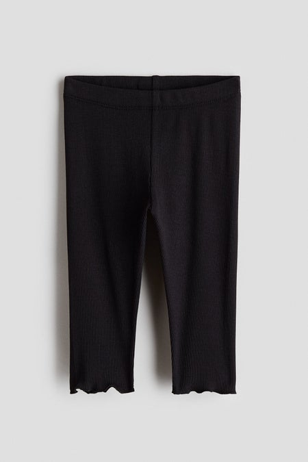 Ribbed cotton leggings